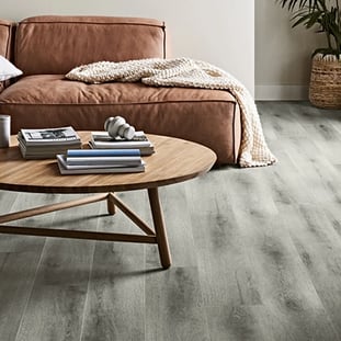 Living Room with Grey Laminate Floor