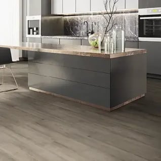 Modern Kitchen with Sheet Vinyl Flooring