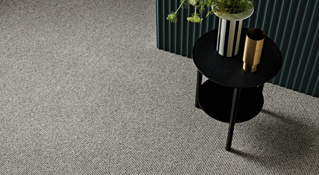 1 Feltex 13th Beach Grey Carpet with black table-1