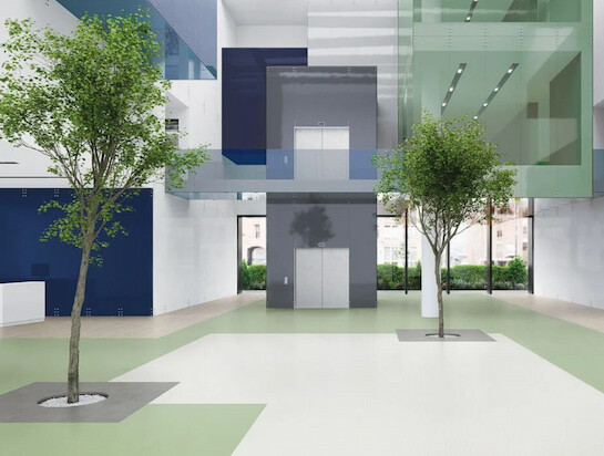 Indoor Commercial Vinyl Flooring in Office Space