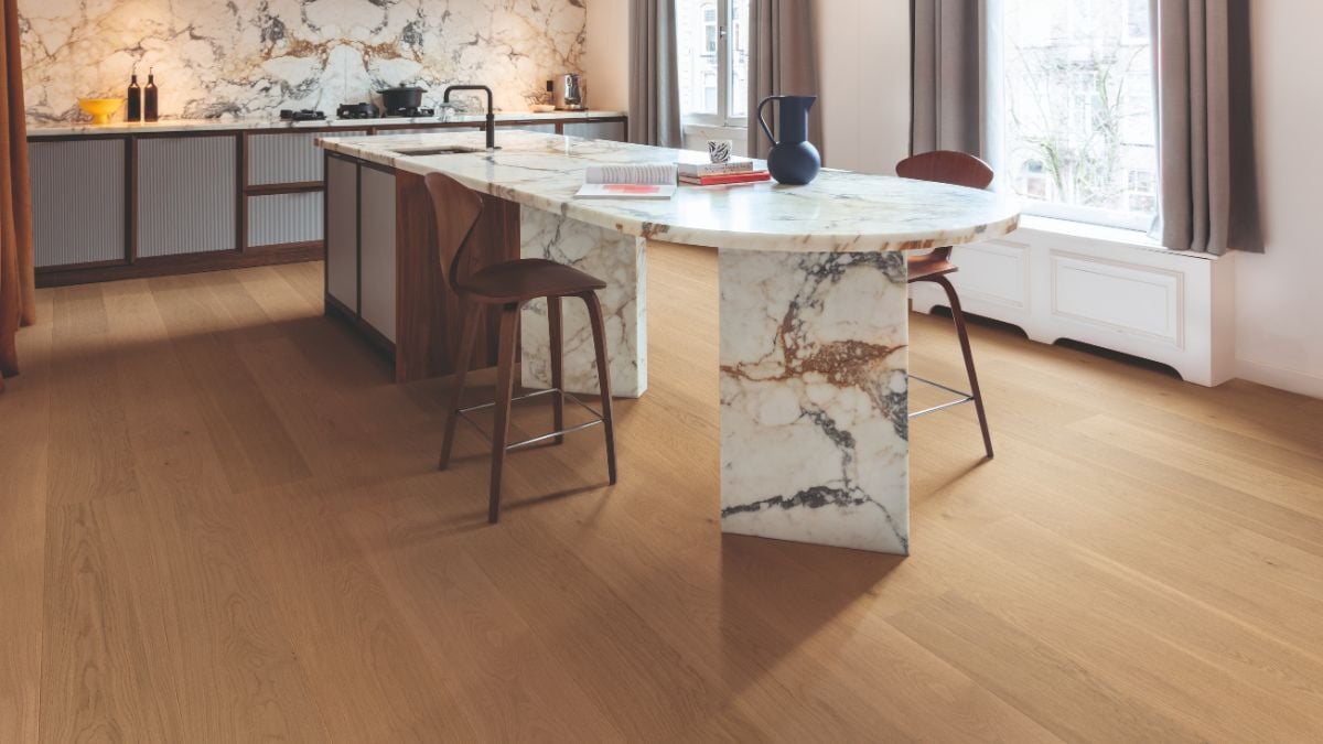 Timber Flooring in Dining Room with Open Windows
