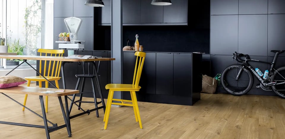 Colour and design matt black kitchen