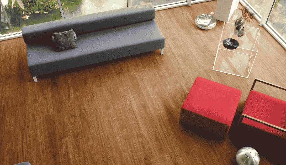 Interior of modern home with laminate flooring
