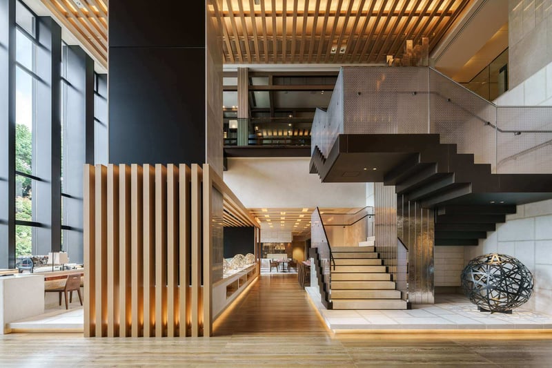 Four Seasons Hotel Kyoto Interior Lobby Staircase