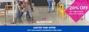 Quickstep 20% off floorworld laminate floor discount offer
